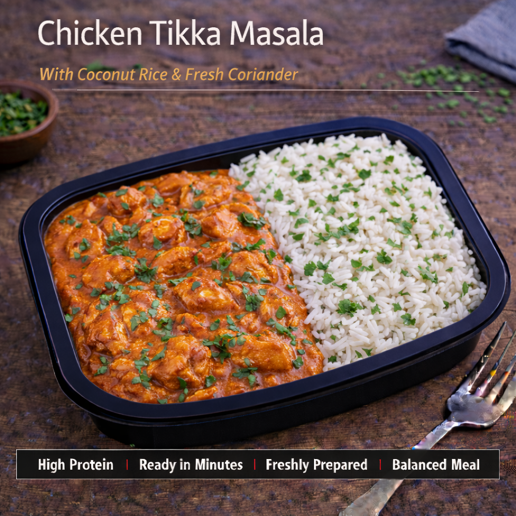 Chicken Tikka Masala with Coconut rice & Coriander